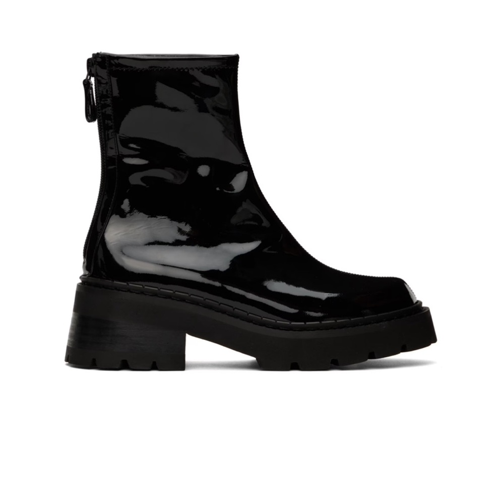 NIB BY FAR Black Alister Boots sz 37